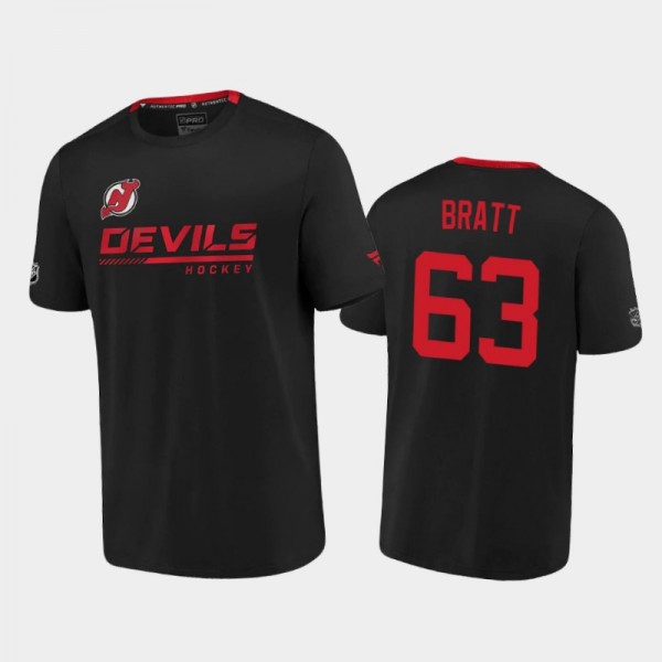 2020-21 New Jersey Devils Jesper Bratt #63 Authent...
