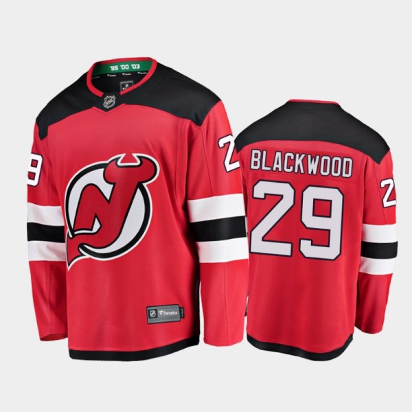 Men's New Jersey Devils Mackenzie Blackwood #29 Ho...