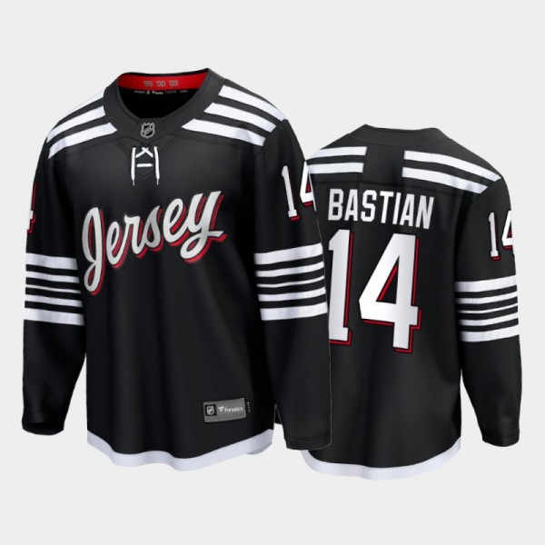 New Jersey Devils #14 Nathan Bastian Black 2022 Al...