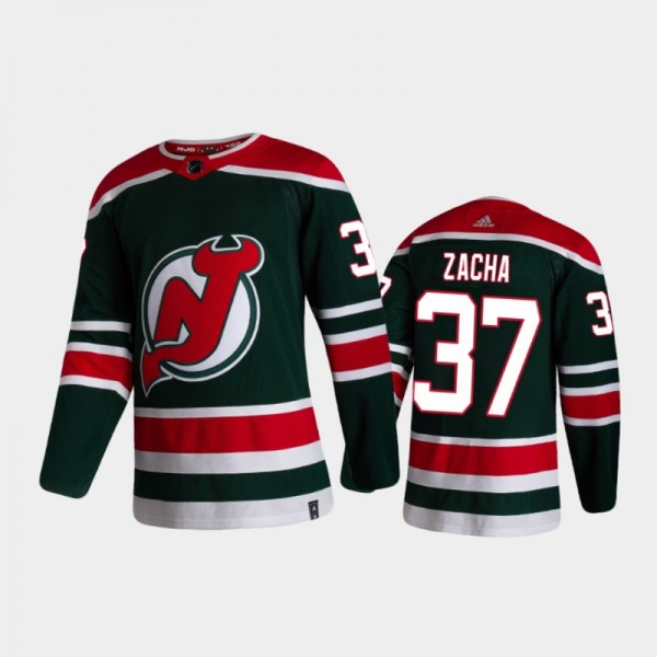 Men's New Jersey Devils Pavel Zacha #37 Reverse Re...