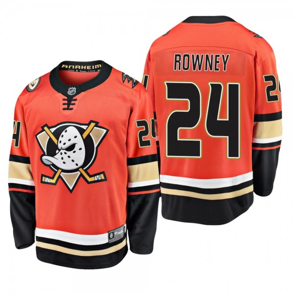 Anaheim Ducks Carter Rowney #24 Alternate Orange 2...