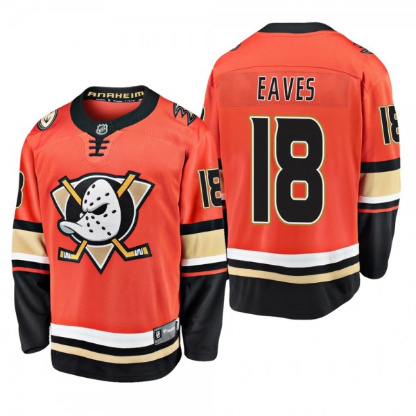 Anaheim Ducks Patrick Eaves #18 Alternate Orange 2019-20 Breakaway Player Jersey