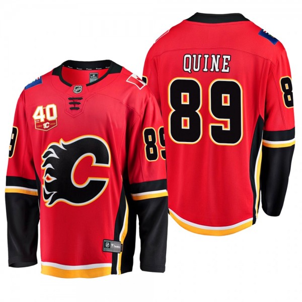 Calgary Flames Alan Quine #89 40th Anniversary Red...