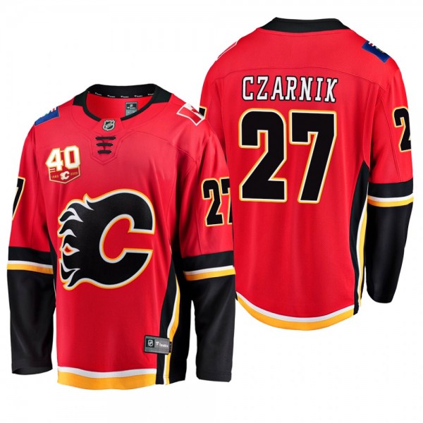 Calgary Flames Austin Czarnik #27 40th Anniversary...