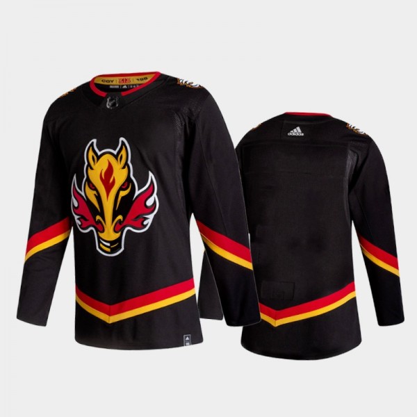 Men Calgary Flames Reverse Retro 2020-21 Black Special Edition Authentic Jersey