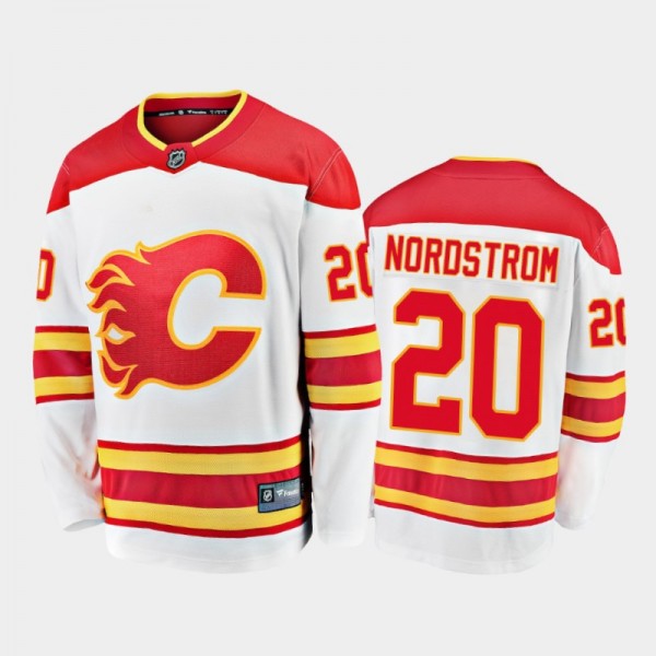 Calgary Flames Joakim Nordstrom #20 Away White 202...