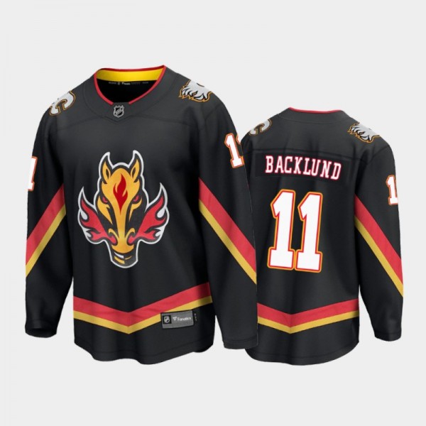 Men's Calgary Flames Mikael Backlund #11 Special Edition Black 2021 Breakaway Jersey