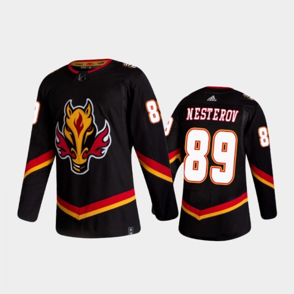 Men's Calgary Flames Nikita Nesterov #89 Reverse R...