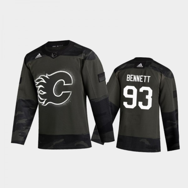 Calgary Flames Sam Bennett #93 2019 Veterans Day C...