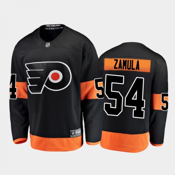 Men's Philadelphia Flyers Egor Zamula #54 Alternate Black 2021 Jersey