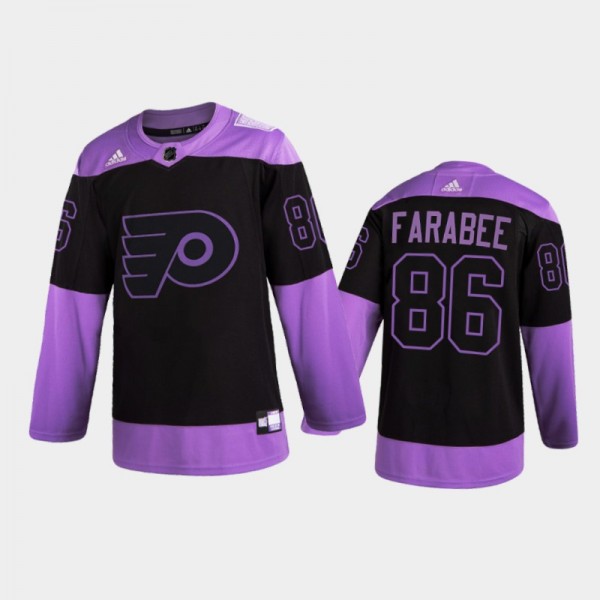 Men Philadelphia Flyers Joel Farabee #86 2021 Hock...