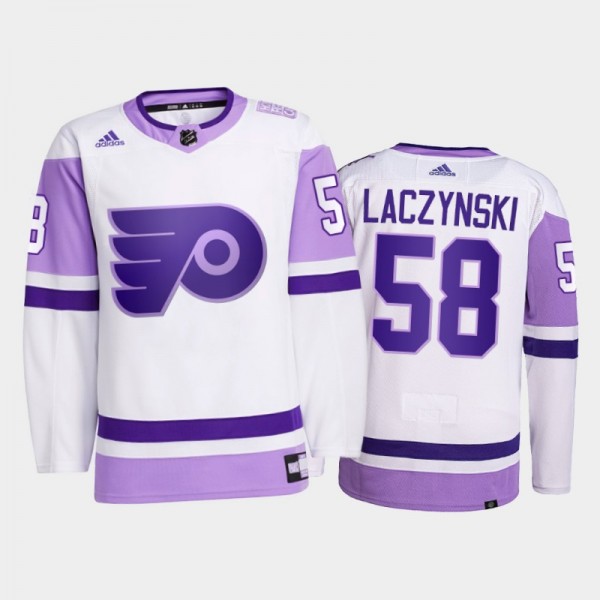 Tanner Laczynski #58 Philadelphia Flyers 2021 Hock...