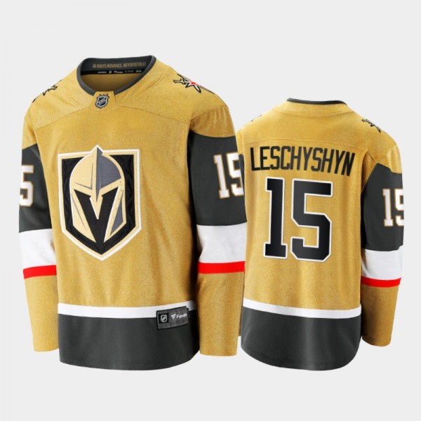Vegas Golden Knights #15 Jake Leschyshyn Home Gold...