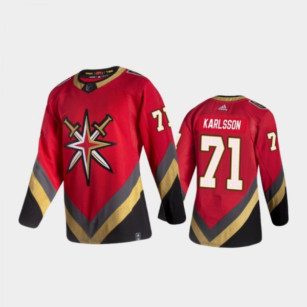 Men's Vegas Golden Knights William Karlsson #71 Reverse Retro 2020-21 Red Special Edition Authentic Pro Jersey