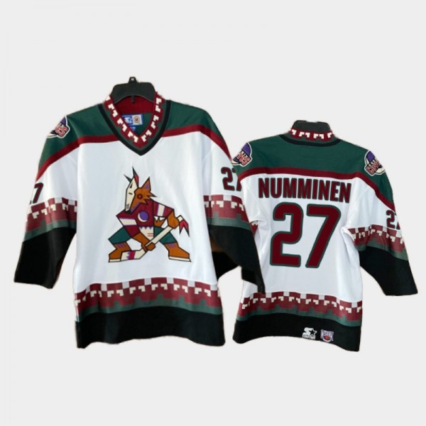 Howling Coyote Teppo Numminen #27 Classic Kachina White Ring of Honor Jersey