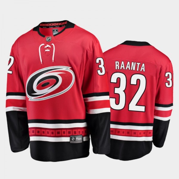 Hurricanes Antti Raanta #32 Home 2021 Red Player J...