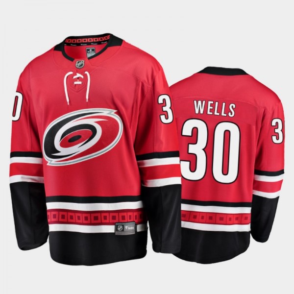 Carolina Hurricanes #30 Dylan Wells Home Red 2021 Jersey