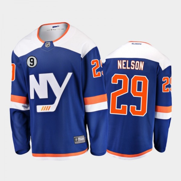Brock Nelson New York Islanders No.9 patch Blue Ho...