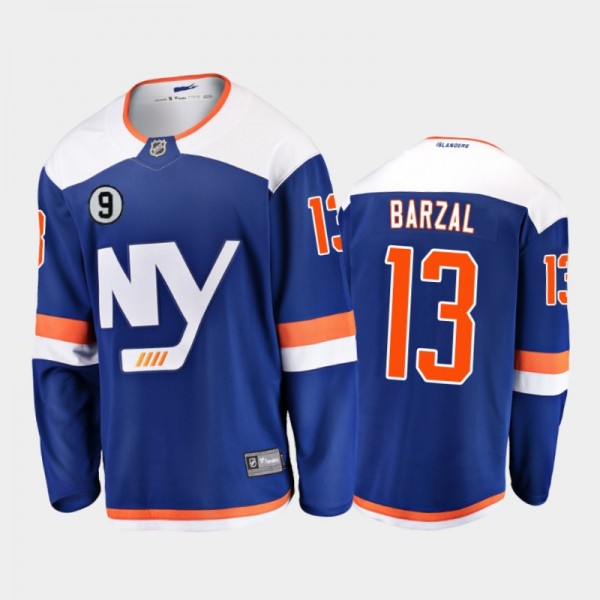 Mathew Barzal New York Islanders No.9 patch Blue H...