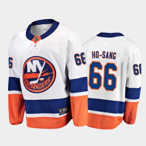 Men's New York Islanders Josh Ho-Sang #66 Away White 2021 Jersey