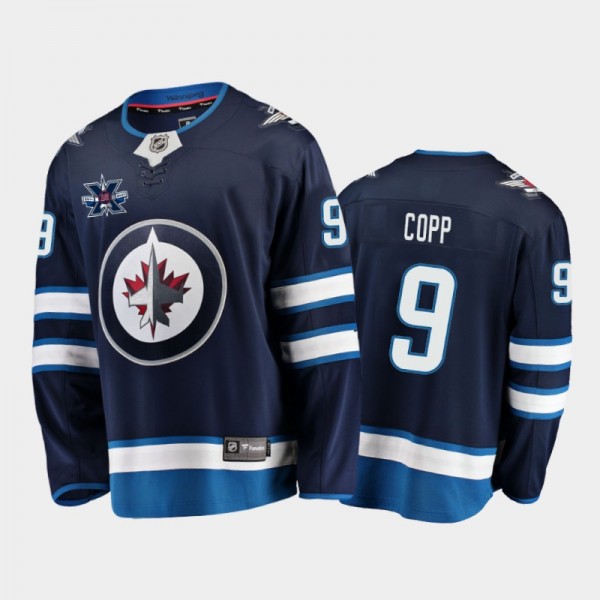 Men's Winnipeg Jets Andrew Copp #9 10th Anniversar...