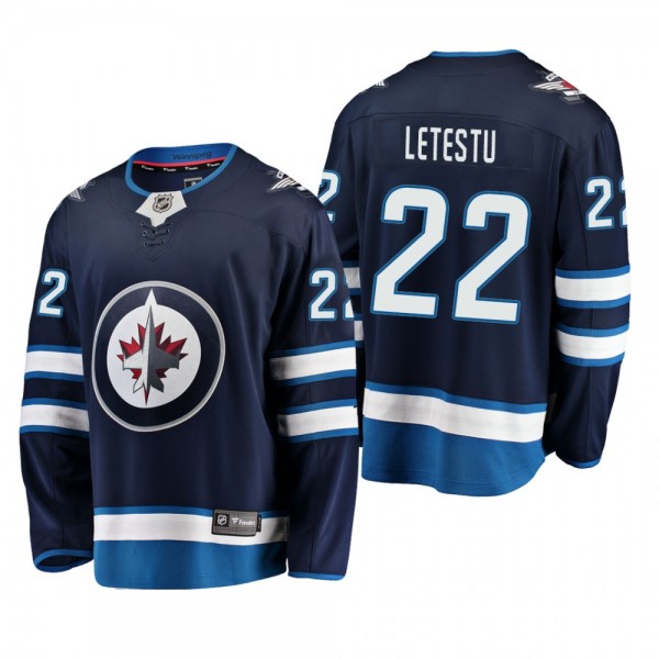 Winnipeg Jets Mark Letestu #22 Home Breakaway Play...