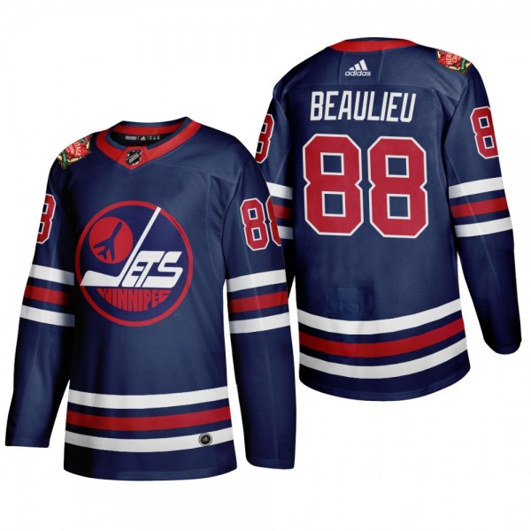 Winnipeg Jets Nathan Beaulieu #88 2019 Heritage Cl...