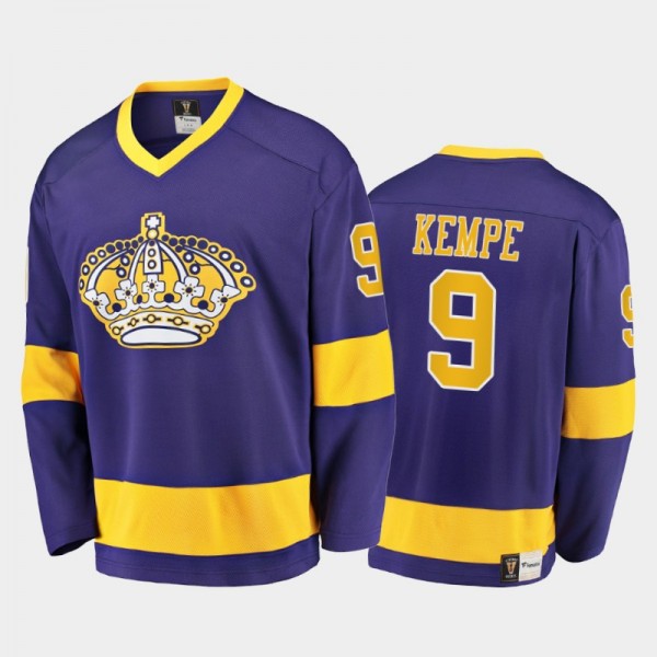 Los Angeles Kings Adrian Kempe #9 Heritage Purple ...