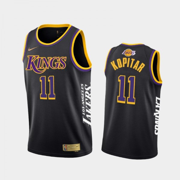 Kings Anze Kopitar #11 Lakers Night Black Hybrid Tank Jersey