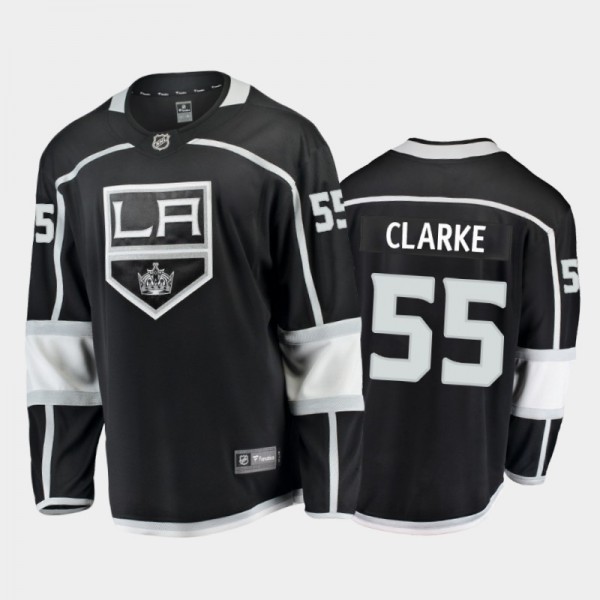 Men Los Angeles Kings Brandt Clarke #55 Home Black...