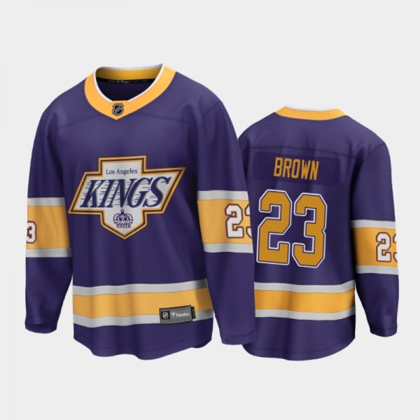 Los Angeles Kings Dustin Brown #23 Reverse Retro Purple 2020-21 Breakaway Player Jersey