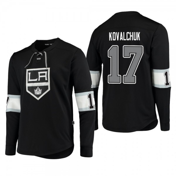Kings Ilya Kovalchuk #17 Platinum Long Sleeve 2018-19 Cheap Jersey T-Shirt Black