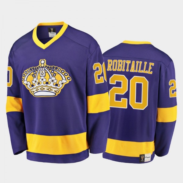 Los Angeles Kings Luc Robitaille #20 Heritage Purp...