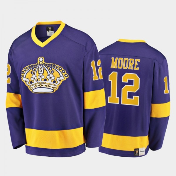 Los Angeles Kings Trevor Moore #12 Heritage Purple...