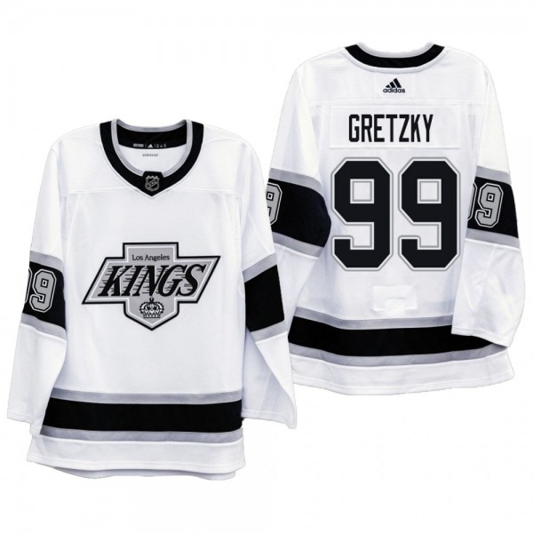 Kings #99 Wayne Gretzky 90s Era Heritage White Jer...