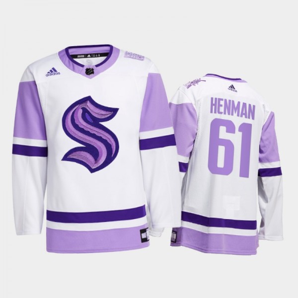 Luke Henman #61 Seattle Kraken 2021 HockeyFightsCa...