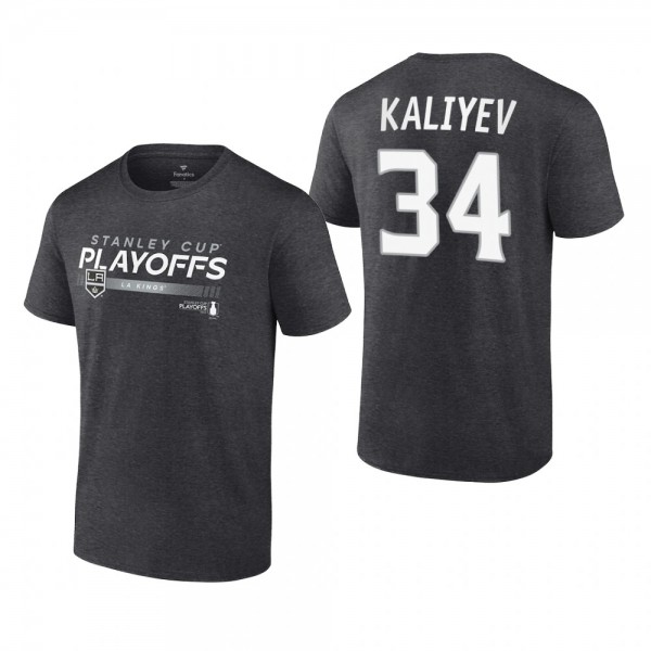 Arthur Kaliyev 2022 Stanley Cup Playoffs Charcoal LA Kings T-Shirt