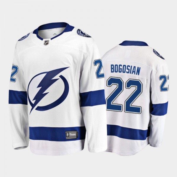 Lightning Zach Bogosian #22 Away 2021 White Player Jersey
