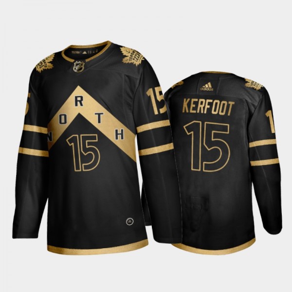 Toronto Maple Leafs Alexander Kerfoot #15 OVO Raptors City Black Jersey