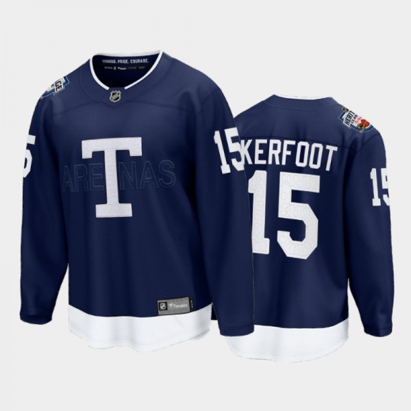 Maple Leafs Alexander Kerfoot #15 2022 Heritage Classic Navy Jersey
