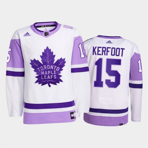 Alexander Kerfoot #15 Toronto Maple Leafs 2021 Hoc...