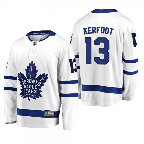 Toronto Maple Leafs Alexander Kerfoot #13 Away Bre...