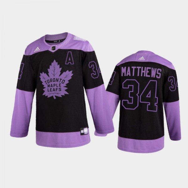 Men Toronto Maple Leafs Auston Matthews #34 2021 H...