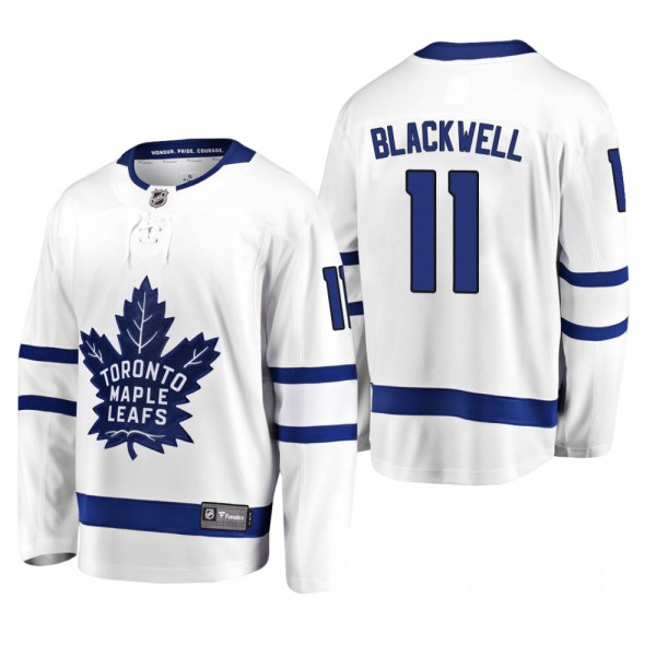 Colin Blackwell Maple Leafs 2022 Away Jersey White