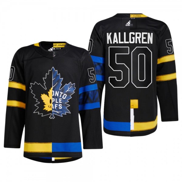 Men Toronto Maple Leafs Erik Kallgren #50 Split Edition Alternate Drew house Black Jersey