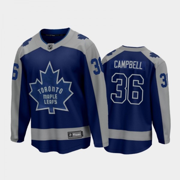 Men's Toronto Maple Leafs Jack Campbell #36 Reverse Retro Blue 2021 Jersey