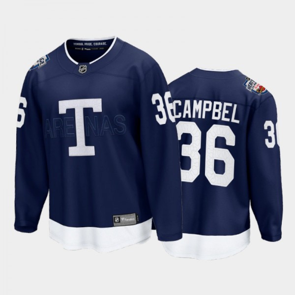 Maple Leafs Jack Campbell #36 2022 Heritage Classic Navy Jersey