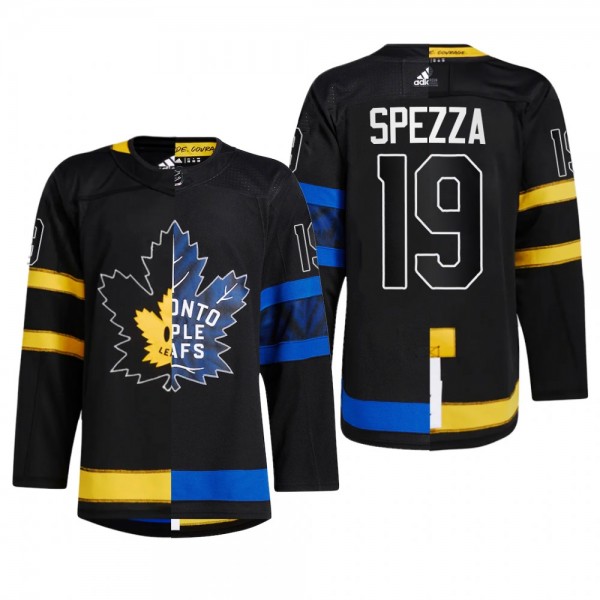Men Toronto Maple Leafs Jason Spezza #19 Split Edition Alternate Drew house Black Jersey