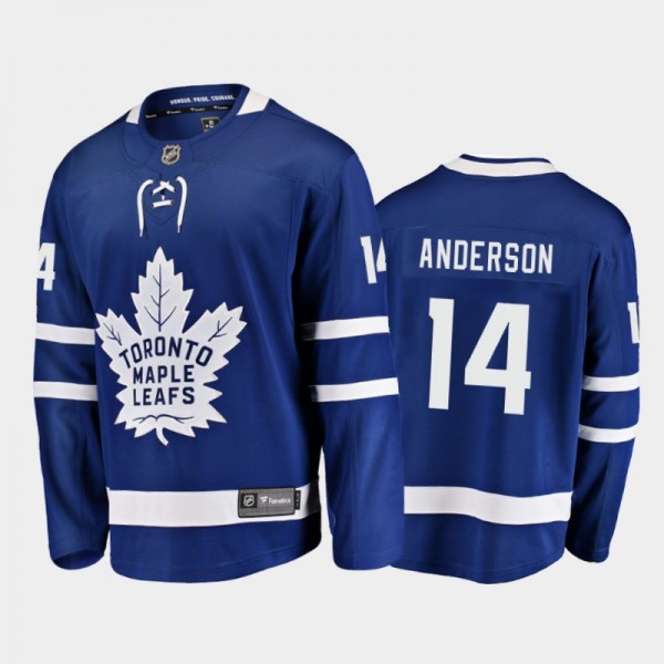 Toronto Maple Leafs Joey Anderson #14 Home Blue 20...