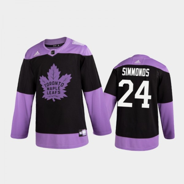 Men's Wayne Simmonds #24 Toronto Maple Leafs 2020 ...